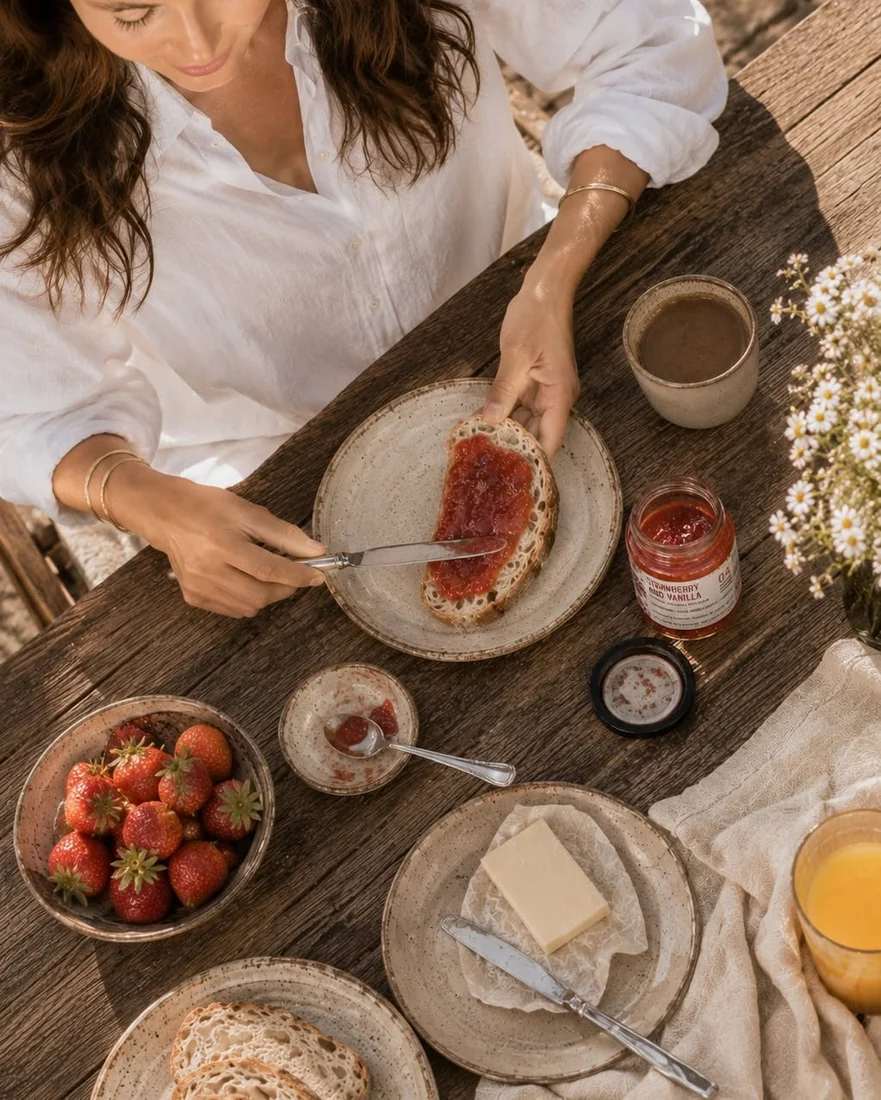 Jar Thuraya breakfast table with preserves